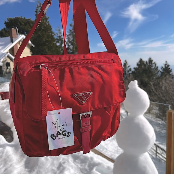 Prada Handbags - Prada: Vela Buckle Flap Tessuto Fouco Nylon Messenger Bag